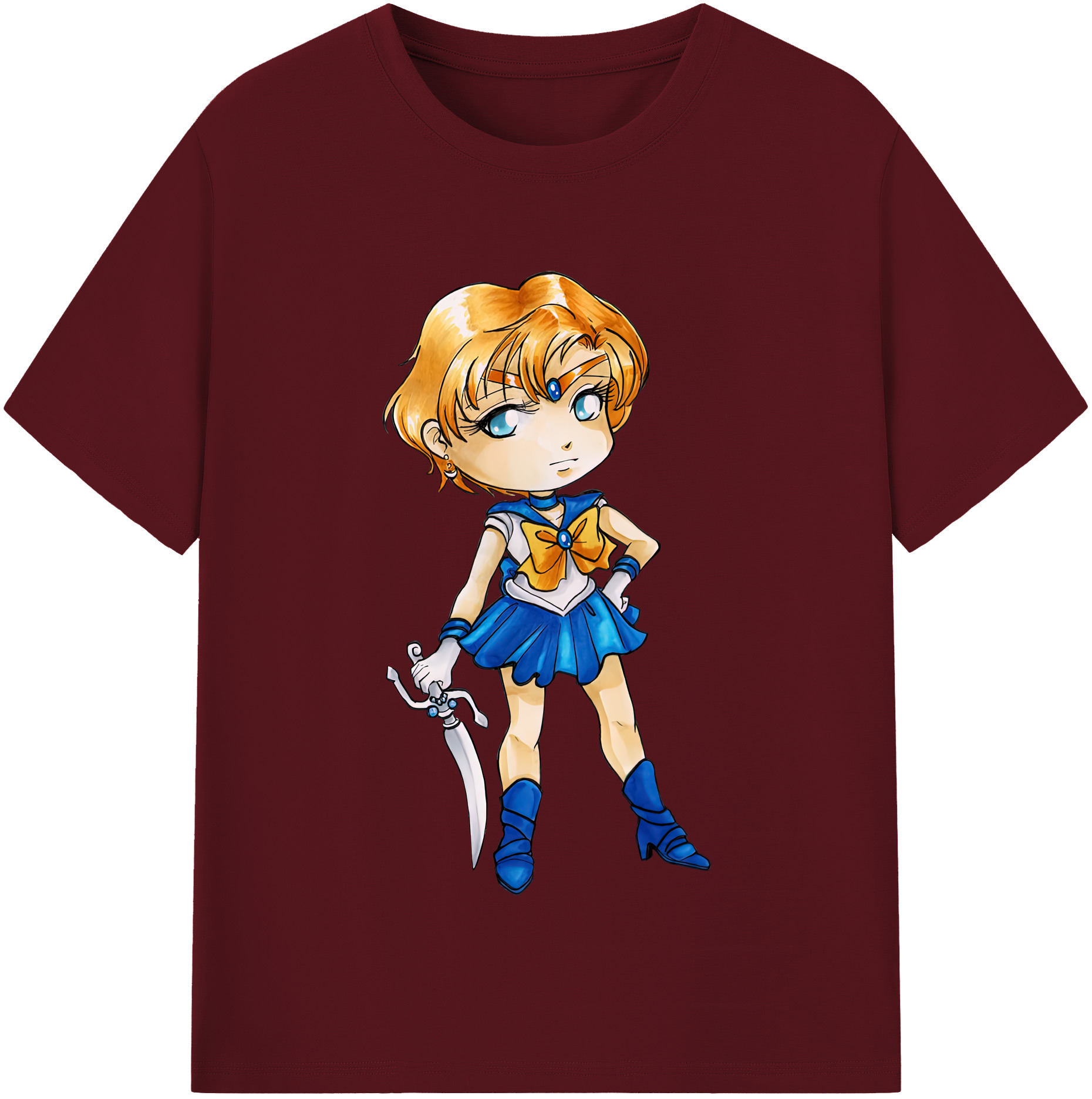 （画像用） 美少女戦士セーラームーン 天王はるか Sailor Moon Tenoh Haruka 綿100％半袖Tシャツ（フロントプリント）
